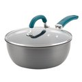 Rachael Ray Rachael Ray 81152 3 qt. Create Delicious Hard Anodized Aluminum Nonstick Everything Pan - Gray 81152